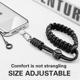 JEYORZY 1 Pcs Camera Strap Camera Wrist Strap with Quick Release Adjustable Camera Strap for Different Wrists, Ultralight Weight Paracord Band Wrist Strap for DSLR (Black)