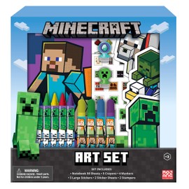 Minecraft Kids Coloring Art Set | Stickers & Stampers