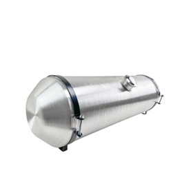 JSD 11 Gallon Overall 10 x 33" Aluminum Round Fuel Tank Spun Fuel Gas Tank Cell Center Fill 3/8" NPT