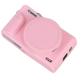 BOVKE Silicone Camera Case for Canon Powershot G7 X Mark III Digital Camera, G7 X Mark iii Camera Soft Case Cover Mark iii Rubber Camera Sleeve with Removable Lens Cover, Pink