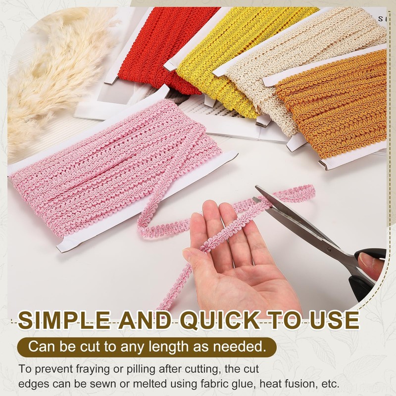 sourcing map Gimp Braid Trim 1/2" x 14 Yards Polyester,