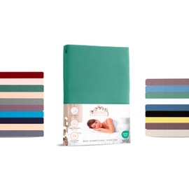 Livessa Fitted Sheet 90 x 200 cm Cotton Single Jersey Fabric 140 g/m², Fitted Sheet/Flat Sheet, Oeko-Tex Certified (M24M05FF9), Also Fits 90 x 190 cm Mattresses