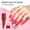Gellen Juego de esmaltes de uñas rojos, esmaltes de uñas