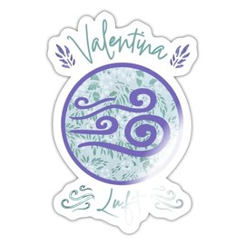 Spreadshirt A Girl Named Willow Air Design Valentina Sticker, max. 10 x 10 cm, 10 x 10 cm, Glossy White
