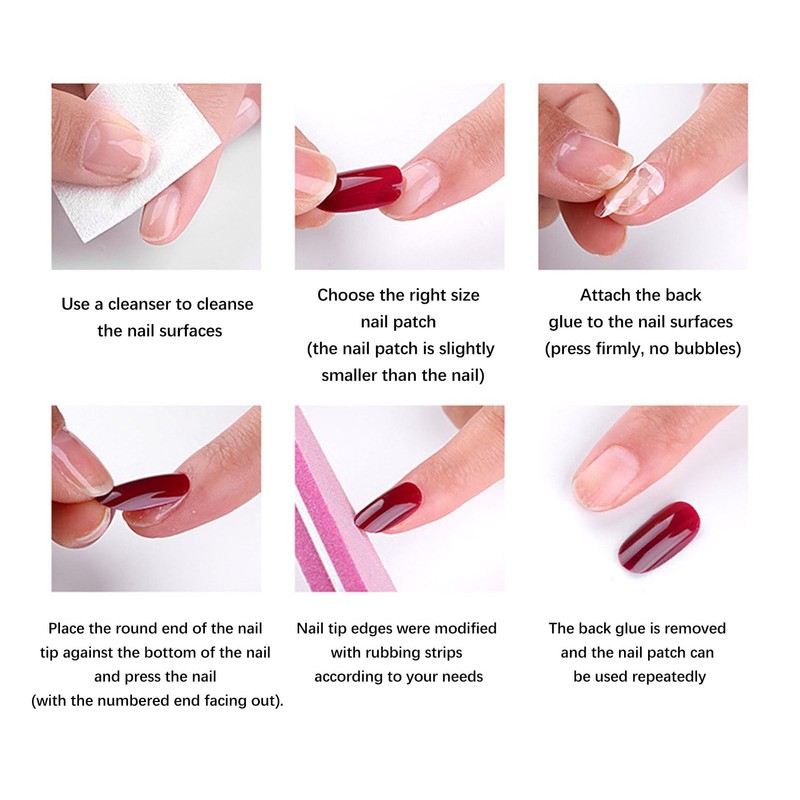 Sonew 576 Piece Press On Nails Set, Colourful Artificial Nails,