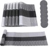 Time to Sparkle 13 PCS Vinyl Woven 6pcs Placemats +