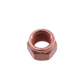 Connect 30738 Copper Flashed Nut Slotted Lock M10 x 1.5 x 14mm Hex 5pc, Brown