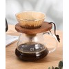 AXUYU Pour Over Coffee Dripper V60 Glass Coffee Funnel Filter