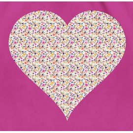 Shirtracer - Vintage clothes, retro decoration, heart flowers, colourful, gym bag and fabric bag made of cotton, 2 Fuchsia, Einheitsgröße