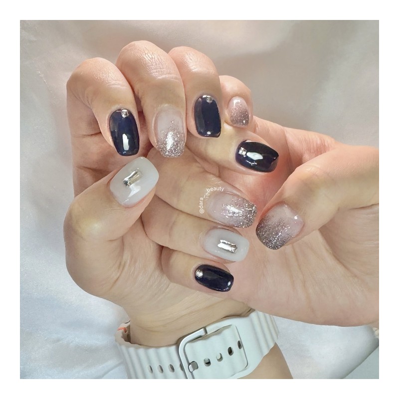 Dara Beauty January 2026 Art of the MonthNavy Nail❣ -
