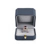 Oirlv Premium Leather Double Ring Box for Wedding Ceremony Engagement