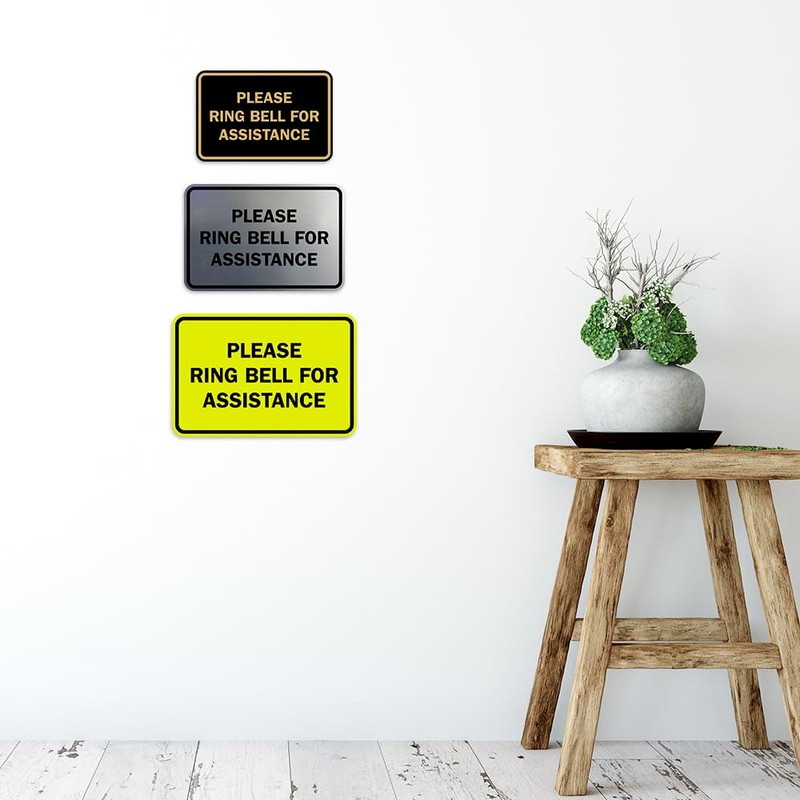 Signs ByLITA Classic Framed Please Ring Bell For Assistance Wall