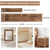 Alened 10M Brown Wood Grain Mirror Frame Border Peel and
