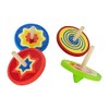 GICO Wooden Colourful Wooden Spinning Top Set with 4 Colourful