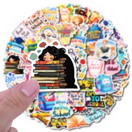50Pcs Back to School Stickers for Students, Encouragement Back-to-School Sticker Educate Stickers Student Return to Decal for Water Bottles Journaling College Bag Laptop Scrapbook Pencil Case