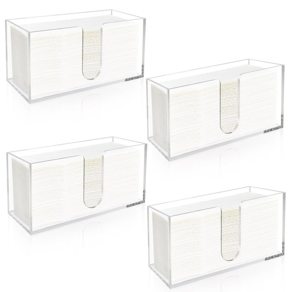 Acrylic Paper Towel Holder Countertop, 5mm Thick Clear C-Fold Z-Fold