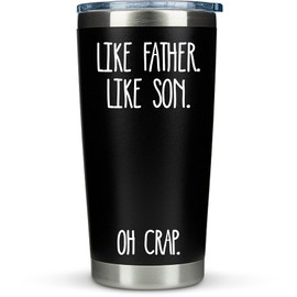 KLUBI Dad Gifts from Son - Like Father Like Son Fathers Day Gift From Son Funny Dad Birthday Gifts From Son 20 Ounce Dad Tumbler Fathers Day Drinking Cup From Son Dad Gifts Boy Dad Gifts Dad Cup