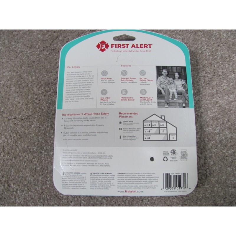 First Alert Alert Slim 10-Year Battery Smoke and Carbon Monoxide