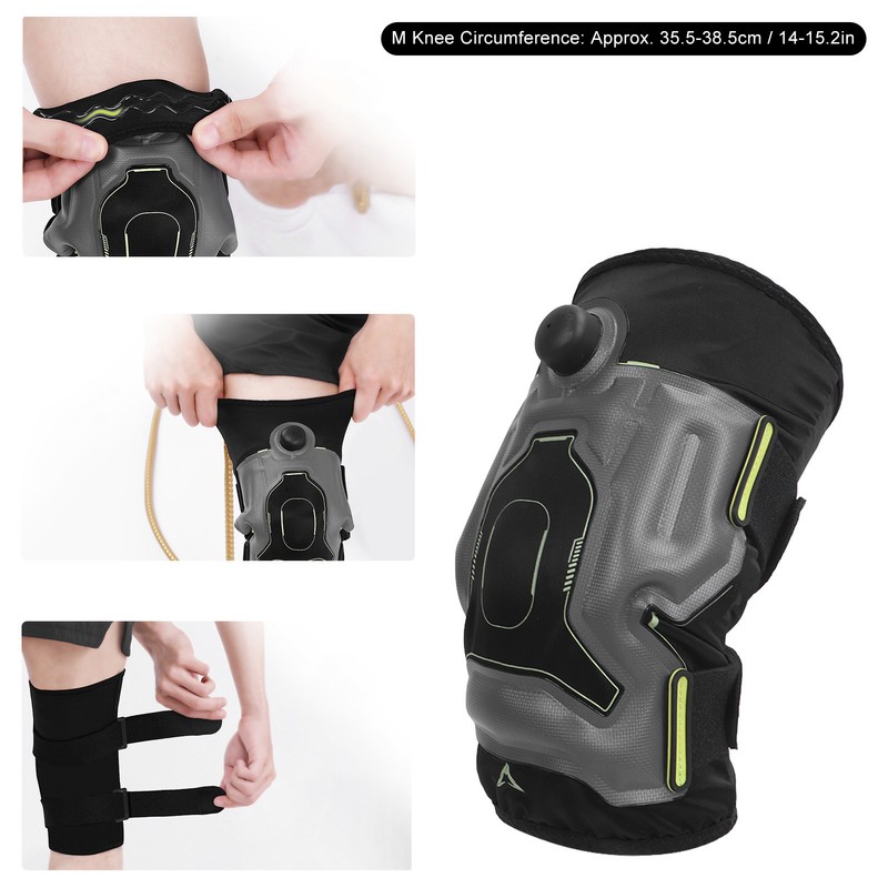 Inflated Knee Compression Brace Improve Stability Knee Support Wraparound Strap