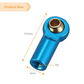 RUIZHI Pack of 10 M3 Tie Rod End Ball Joint Ball Head Holder for 1/10 Climbing Trolley TRX4 D90 SCX10 Truck Buggy Crawler