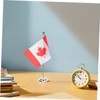Operitacx Small Canada National Flag with Base Polyester Miniature Desk