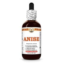 Anise (Pimpinella Anisum) Dry Seed Tincture, Made in Hawaii, Organic Raw Materials, All Natural, Vegan, Pure Liquid Extract - 2 fl.oz