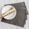 Home Brilliant Grey Table Mats 6 Pcs, Rectangle Large Placemats