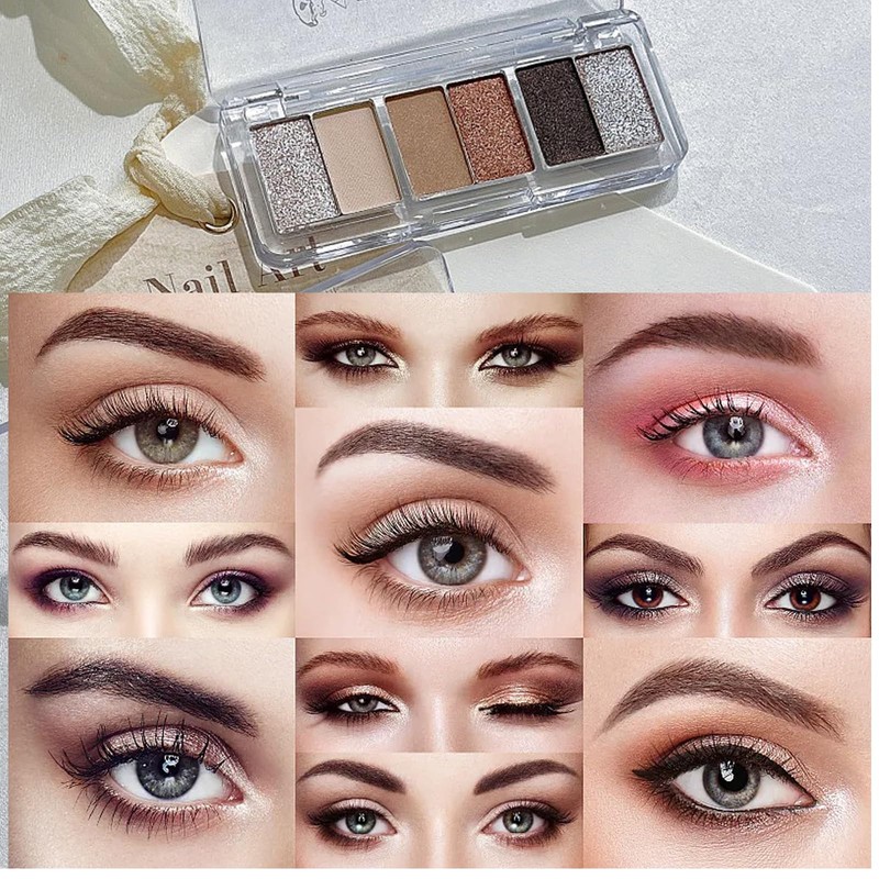 NICECONE Brown Eyeshadow Palette 6 Colours - Warm Nude &