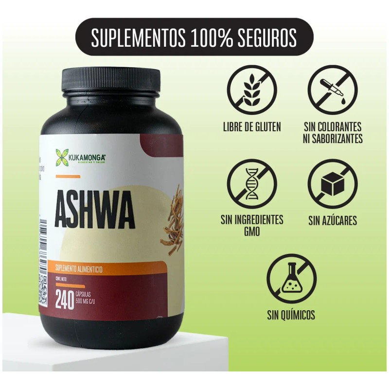 Ashwa | Adaptógeno | 240 Cápsulas | Calma Tu Mente