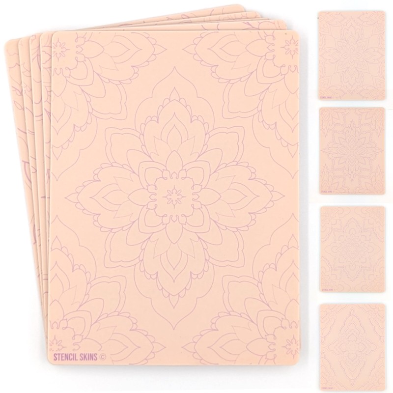 Pre-Printed Tattoo Practice Skins with Stencils | 3mm Fake Skins