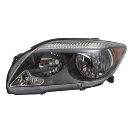 Brock Replacement Pair Set Halogen Combination Headlights Headlamps w/Grey Bezels Compatible with 2005-2007 tC without Projection High Beam 8117021130 8113021130