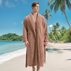 PJGGZ Men's Shawl Collar Bathrobe, Soft Long Towel Robe for