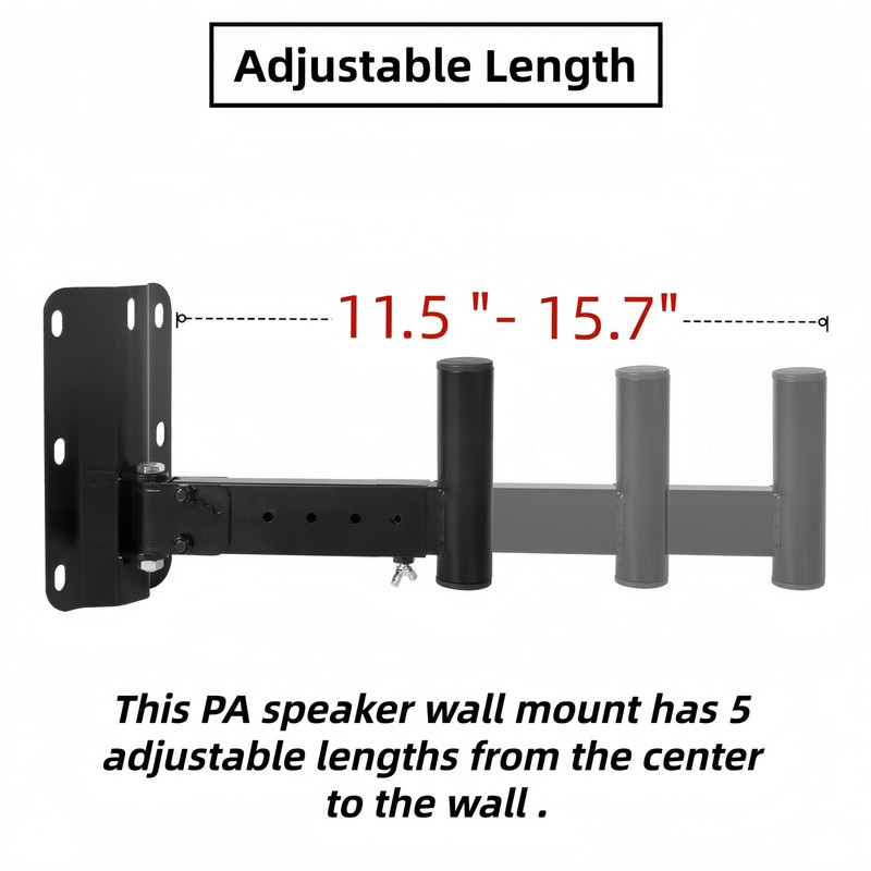 ZSHIGANMA PA Speaker Wall Mount, Dual/Pair Heavy Duty Adjustable Speaker