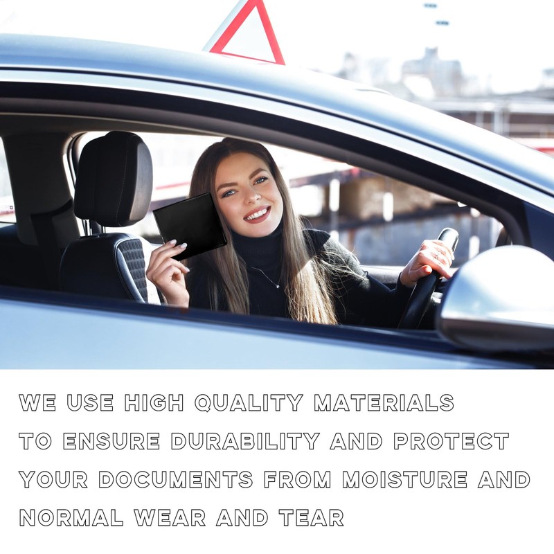 Ziciner 4PCS Car Registration and Insurance Holder, 5.2"× 4.7" Premium