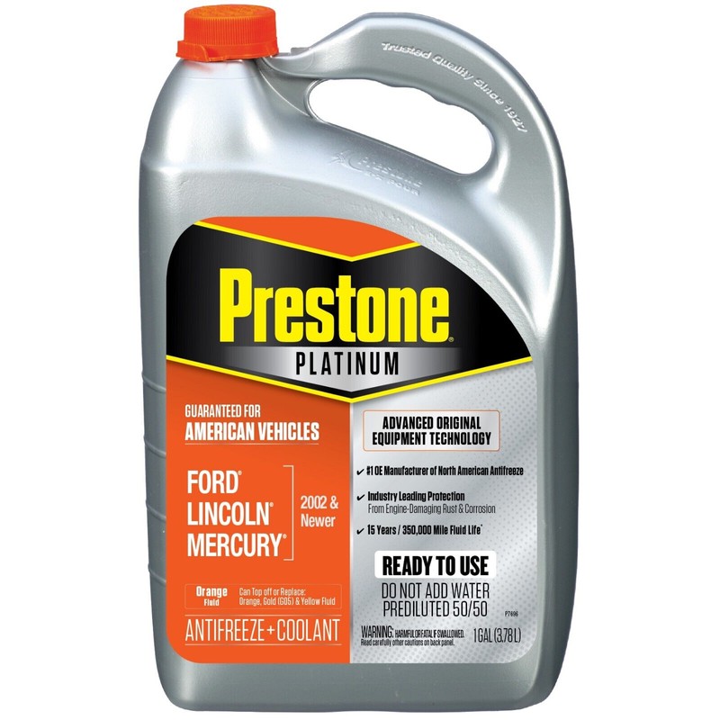 Prestone Platinum American Orange Antifreeze & Coolant Prediluted 50/50 1