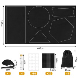 150 x 400 cm Roof Window Blackout Window Roller Blinds for Indoor Complete with the Complete Package Sun Protection Window Interior Window Darkening Suitable for Living Room, Bedroom, Baby Room