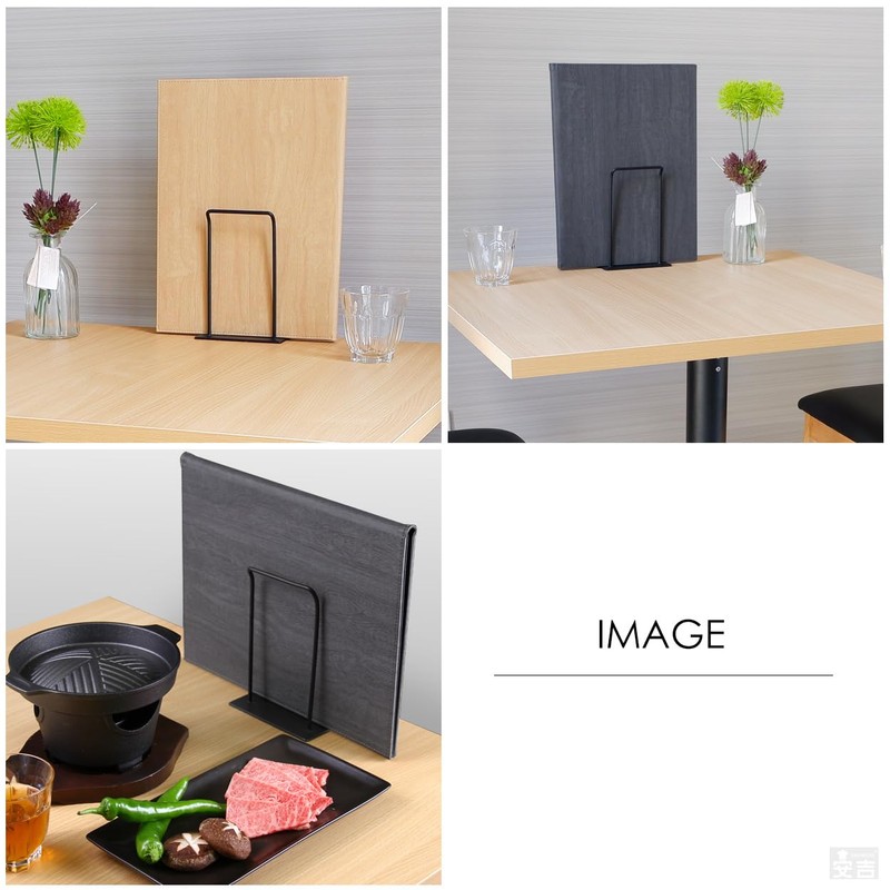 Menu Book, Hardcover, Wood, 12 Pages (6, 12 Sides) A4