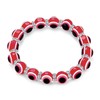 6-8 Pcs 8mm Evil Eye Bracelet Charm Stretch Colorful Beaded
