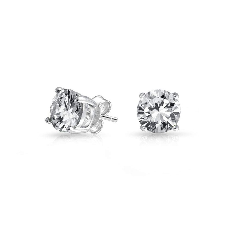 Goth Triple Spike Point Arrow Cubic Zirconia Jacket Stud Earrings