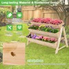Giantex Raised Garden Bed, Vertical Planter with Storage Shelf, 3
