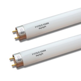 Flyercatch F15T8-D Daylight 15W Fluorescent Bulb,18'' F15T8/DL 6500K Bright White Lighting, T8 Linear Preheat Lamps, Full Spectrum for Aquarium Fish Tank, Plant Lighting