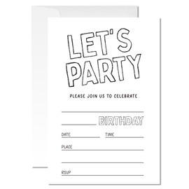 ZYQFN 20 Birthday Cards with Envelopes 4" x6 Birthday Invitations (015)