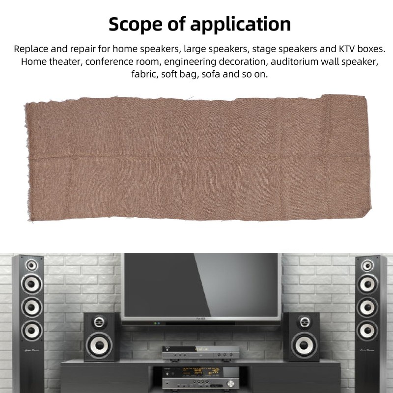 Speaker Grill Cloth, Stereo Fabric Replacement for Home Speakers, Large