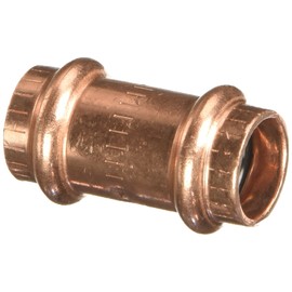 VIEGA 78047 Propress Zero Lead Copper Coupling with Stop 1/2" Press x Press (5-Pack)