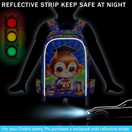 AGSDON 3PCS Kids Backpack for Boys, Toddler Backpack for Boy with Lightweight Water Resistant, Bookbag Set with Lunch Box Pencil Case