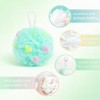 4 Pcs Loofah Sponge Shower Puff, Soft Mesh Bath Sponge