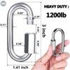 Lsqurel Quick Link 304 Stainless Steel Locking Carabiner Heavy Duty