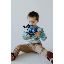 The Petting Zoo Blue Dart Frog Stuffed Animal Plushie, Gifts for Kids, Wild Onez Rainforest Animals, Dart Frog Plush Toy 9 inches