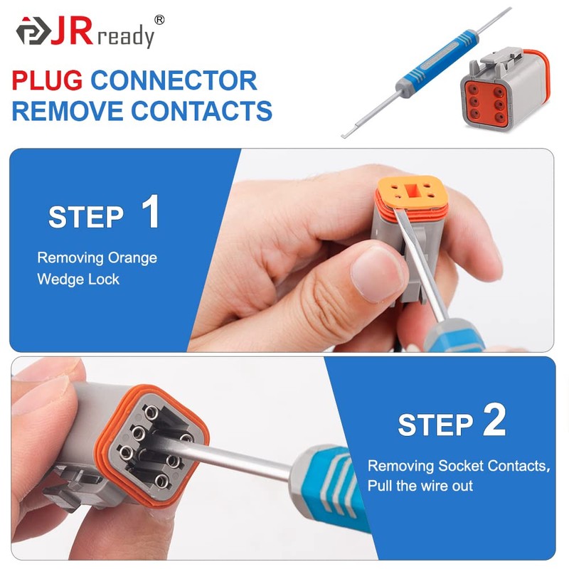 JRready DRK-RT1B Deutsch Pin Removal Tool, Pin Socket Contact/Wedgelock Removal