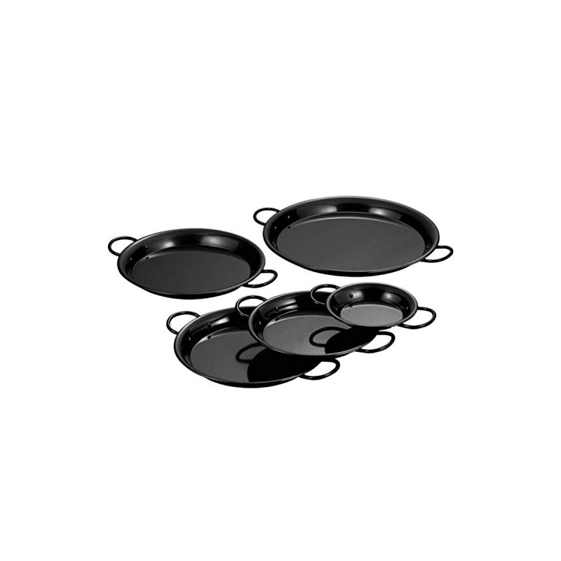 Nagao 913020 Paella Pot, Induction Compatible, Iron, Black Skin, 7.9